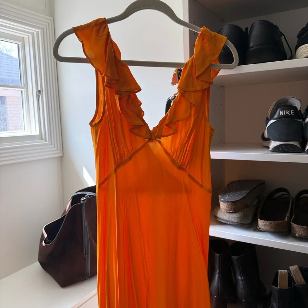 NWT Doen Arleen Dress in Naturium Orange - Picture 3 of 6